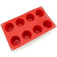 Freshware CB-217RD 24-Cavity Volcano Shape Silicone Mold for Mini Cake, Bread, Tart, Cheesecake, Pudding, Jello... N3