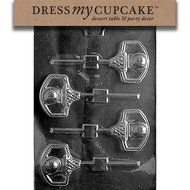 Dress My Cupcake DMCS075 Chocolate Candy Mold, Basketball and Net Lollipop