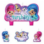 Shimmer and Shine Birthday Candles - Set of 4