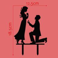 Black Cake Topper For Romantic Bride N2