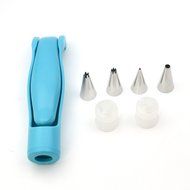 GXHUANG Hot Pastry Icing Piping Bag Nozzle Tips Fondant Chocolate Cake Sugar Craft Decorating Pen Tool Set (A) N6