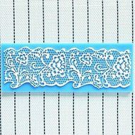 Y&amp;XL&amp;H Lace Fondant Cake Chocolate Resin Clay Candy Silicone Mold Mat,L17.8cmW6.5cmH0.4cm