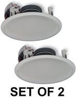 Yamaha Natural Sound Custom Easy-to-install In-Ceiling Flush Mount 3-Way 120 watts Speaker Set (1 Pair of 2 Speakers... N3