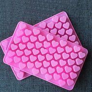 Sher 55 Cavity Heart Shaped Silicone Cake Mold Chocolate Mould (Random Color)