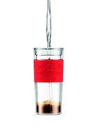 Bodum K11102-913 Travel Press Set Coffee Maker with Extra Lid, 12 oz, White N5