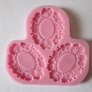 Y&amp;XL&amp;H Three Flower Baking Fondant Cake Chocolate Candy Mold,L9cmW9cmH1cm N2