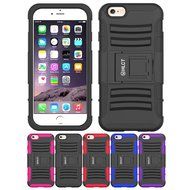 iPhone 6s Case, HLCT Rugged Shock Proof Dual-Layer Case with Built-In Kickstand for iPhone 6s / 6 4.7 Inch (Blue)