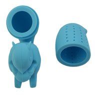 Kangnice&reg; Squirrel Tea Infuser Loose Leaf Strainer Herbal Spice Silicone Filter Diffuser (Orange) N3