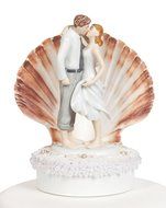 Beach Get Away Shell Wedding Cake Topper