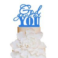 Sugar Yeti Brand Made in USA Cake Toppers God Gave Me You Wedding Cake Toppers Wedding Decoration Acrylic Cake... N46
