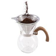 Essence Stainless Steel Pour Over Coffee Maker - 4 Cups - | Highest Quality Dripper with Stand | Reusable Double... N6