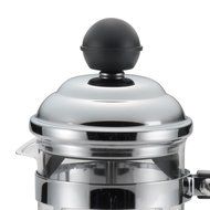 BonJour Coffee Stainless Steel French Press with Glass Carafe, 12.7-Ounce, Bijoux, Black Handle