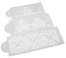 GogoForward 3Pcs Lace Flower Cake Fondant Stencil Cake Decorating Moulds N7