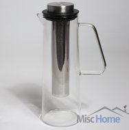 Cold Brew Coffee Maker - 1 Liter Iced Coffee Maker -Borosilicate Cold Brew Pitcher with Removable Laser Cut Stainless... N4