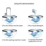 ebeau USB Portable mini Ultrasonic Washing Machine Automatic Laundry Cleaning Great Gadget