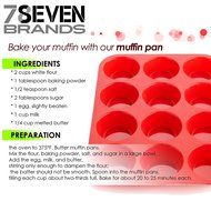 12 Slot Silicone Muffin Pan. HIGH END KITCHEN WARE. Red. SUPER VALUE! N2