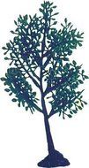 Oasis Supply 12-Piece Branch Tree with Stand for Cake Decorating and Sceneries, 4-Inch