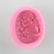 Sher Sleeping Angel Shaped Soap Mold Mooncake Mould Fondant Cake Chocolate Silicone Mold, Decoration Tools Bakeware N2