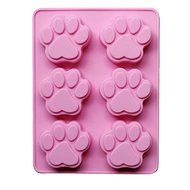 Generic Dog Bear Paw Silicone Baking Pan Ice Cube Tray Chocolate Mold Cake Mold Cookie Mold Pudding Mold 2 Pack N2