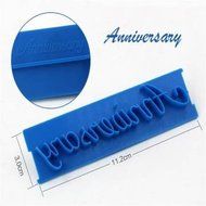 UR Bakeware Happy Birthday Letters Cake Cutter Embosser Biscuit Cookie Baking Molds N7