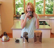 Sofia's Treasures Stainless Steel Angelica French Press Coffee Maker & Tea Press 34 oz with Guide and Coffee Scoop N7