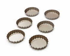Webake 4 Inch Quiche Pans Removable Bottom Mini Tart Pans Set of 6 N6