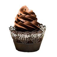 Bride Cupcake Wrappers x 100pcs in shimmering ivory white. 22 different wraps to make your wedding or birthday... N16