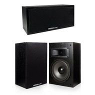 Acoustic Audio 2 Bookshelf &amp; Center Home Speakers 3 Piece Set 225 Watt PS-S5C3-3 N4