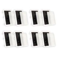 Theater Solutions TSS6W In Wall 6.5" Speakers Surround Sound Home Theater Deluxe 4 Pair Pack 4TSS6W