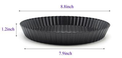 SS&amp;CC Heavy-gauge Steel 9 inch Removable Loose Bottom Round Tart Pie Pan,&nbsp;Pizza Pan, Quiche Pan N2