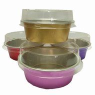Set of 24, MYStar 3-3/4" Round Shape Non-stick Aluminum Cups, Tarlet Pans, Mini Pie Tins with Lids and Spoons... N3