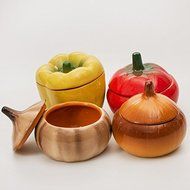 Set of 4 Stoneware Ramekins 'Happy Family' N2