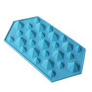 DDLBiz Diamond Mold Ice Cube Tray 27 Cavities Crystal Silicone Ice Mold Candy (Pink) N6