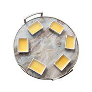 Om Joy Collection Shallow Rectangular Creme Brulee Mini- Ramekins (1 oz each): Set of 6- Oven Safe &amp; Stackable... N7