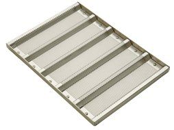 Focus Foodservice Commercial Bakeware 5 Count 12-1/2 by 3-Inch Sub Sandwich Roll Pan N2