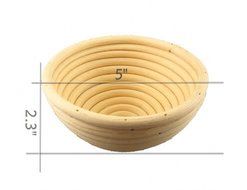 CHENGYIDA 10PCS 5"(13cm) Small Round Rattan Banneton Brotform Bread Proofing Proving Basket N3