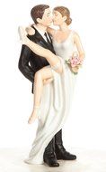 Over the Threshold Wedding Bride and Groom Cake Topper Figurine