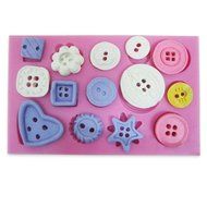 Allforhome(TM) 14 Cavity Silicone Fondant Mould Mold Cake Sugar paste Decorating Button pattern Baking Tool