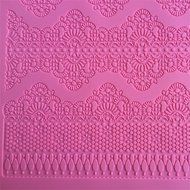 FLY Cake Mold Big Flower Pattern Silicone Fondant Lace Embossed Mold,Pink N2