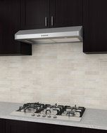Ancona AN-1212 Slim D1R 5" High 280 CFM 3-Speeds Under Cabinet Range Hood, 30", Stainless Steel