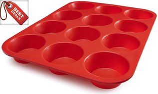 Leruna 12 Muffin Pans B01HI19H8Y - Top Non Stick Bakeware for Muffins, Cakes and Cupcakes / Silicone Mold / Baking...