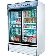 Turbo Air TGM48R 48 cu. ft. Glass Door Merchandiser Refrigerator with Energy Conserving Fan Control Double Pane...