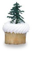 24 ct - Evergreen Trees for Cake and Cupcake Decorating