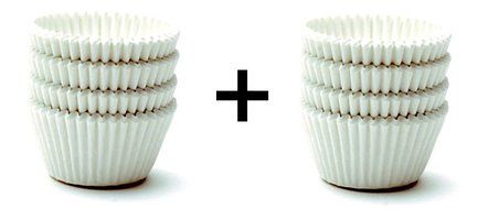 Norpro 3600 Giant Muffin Cups, White, Pack Of 48 (2 Packs) (WHITE, 1)