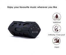 SinoPro Waterproof Dustproof and Shockproof Bluetooth 4.0 NFC Speaker with 3600mAh Battery Power Bank for Shower... N16