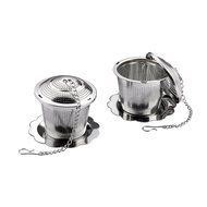 Fu Store Loose Leaf Tea Infuser (Set of 2) with Cup Brush and Drip Trays - Ultra Fine Stainless Steel Strainer... N5