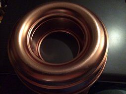 Vintage Coppertone Copper Tone 10 x 2 1/2 Inch Ring Jell-O Mold / Cake Baking Pan