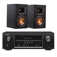 Denon AVR-S510BT 5.2 Channel Full 4K Ultra HD AV Receiver With Bluetooth and Klipsch R-14M Reference Monitor Speakers... N4