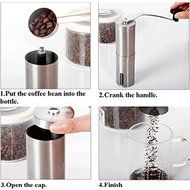 Amfocus Manual Coffee Grinder with Ceramic Burr, Hand-crank Grinding Mill N4