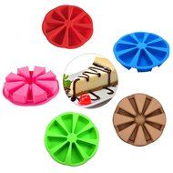 SHZONS 8 Triangle Cavity Silicone Portion Cake Mold Scottish Scone &amp; Cornbread Pan Slices Pastry Pan Pizza Slices... N3